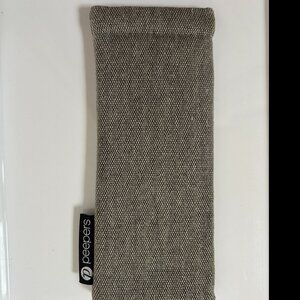 PEEPERS GRAY SOFT CANVAS EYE GLASS CASE HOLDER